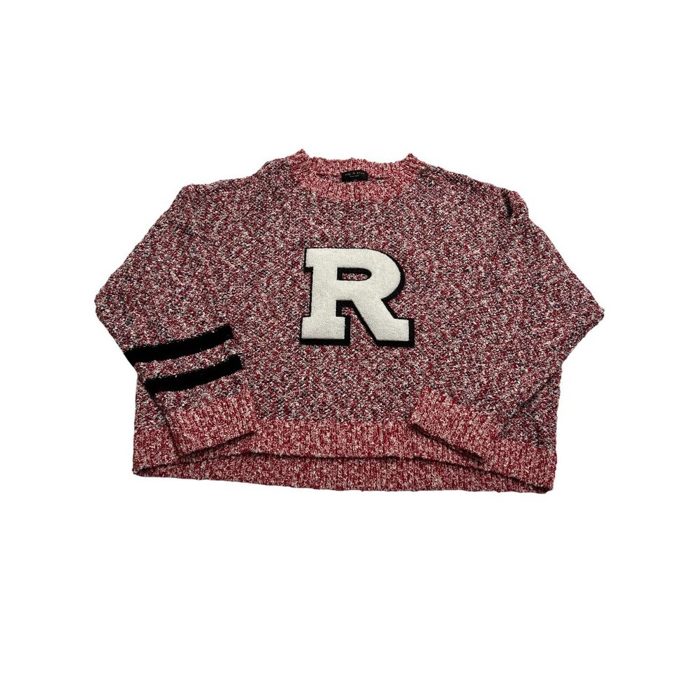 Rag & Bone Halstead Crew Varsity Sweater in Red